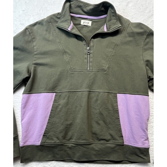 Pact Pullover Womens M Organic Perfectly Lightweight Quarter Zip Athleisure Eco - Picture 1 of 10